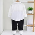 thumbnail image 4 of Cowsor Toddler Dress Suit Baby Boys Clothes Sets Bowtie Shirts Suspenders Pants Gentleman Outfits Suits, 4 of 7