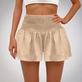 thumbnail image 2 of ABATAB Women's Shorts Trendy Summer Smocked Casual Cute Shorts Comfy Elastic Waist Shorts, 2 of 7