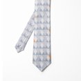 thumbnail image 2 of Men's Tie, Grungy Diamond Shapes, 3.7", Grey Dark Peach Ceil Blue, by Ambesonne, 2 of 4