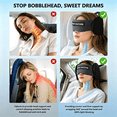 thumbnail image 5 of HIBIBUD Travel Pillows for Airplanes,Plane Pillow with Eye Mask for Long Flights Sleeping,360° Support Airplane Head Strap Compact Flight Essentials for Travel Sleep Neck Upright,Stop Head Bobbing, 5 of 7