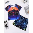 thumbnail image 3 of WIBACKER 3-12Years Kids Boys 2-Piece Pajamas 3D Spider Printed Short Sleeve Cool Summer PJ Set Toddler Sleepwear, 3 of 13