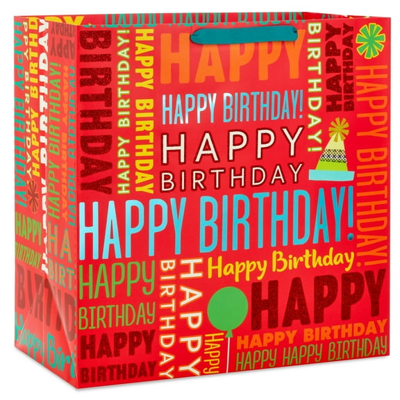 Hallmark Happy Birthday Gift Bag, Multicolor, 15 in