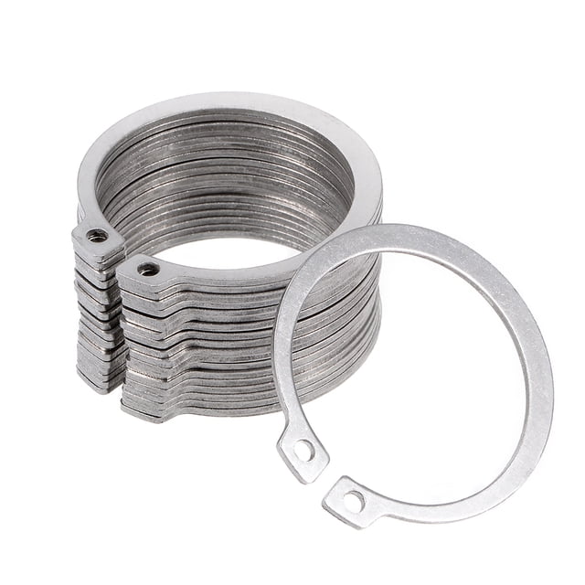 Anillos de retención externos de 49mm de acero inoxidable 304, 20 piezas