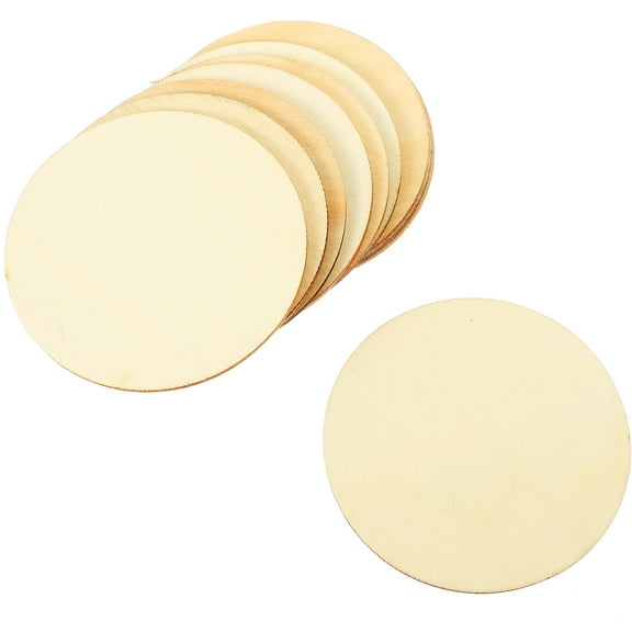 Wood Cutouts Circles for Crafts Blank Chips Round Disc Carving The Plywood 30 Pcs