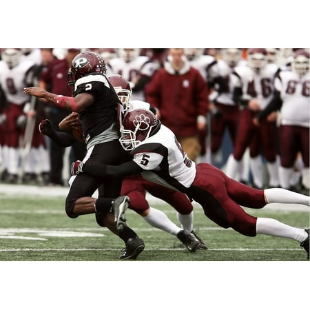 Canvas Print Football American Football Tackle Defense Stretched Canvas 10 x