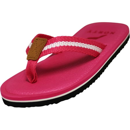 

NORTY Girls Flip Flops Female Child Thong Sandals Fuchsia - Runs 1 Size Small