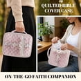 thumbnail image 2 of FOR U DESIGNS Flower Cross Pink Print Bible Cover for Women Men Lightweight Bible Carrier Tote Bag Large Capacity Protective Church Organizer Holder Bag with Handle, 2 of 7