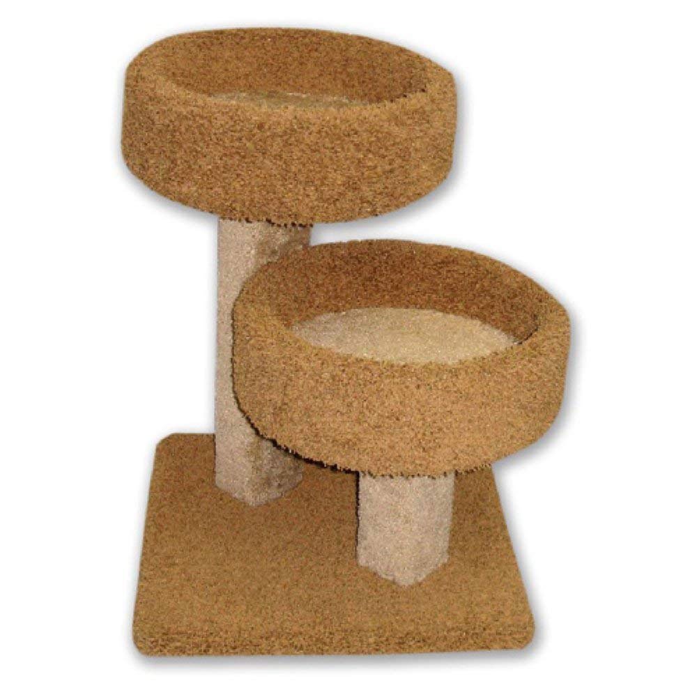 Beatrise Pet Furniture Double Stacker Carpeted Cat Condo Tower House