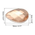 thumbnail image 2 of Uxcell Flat Back Acrylic Teardrop Gems, 18x13mm Teardrop Rhinestones Bead, Golden Champagne 50Pcs, 2 of 6
