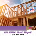 thumbnail image 3 of Southwire Romex SIMpull Residential Wire, 12 Gauge, 3 Conductor, 25 Ft, W/G NM-B Cable, Purple, 63947821, 3 of 6