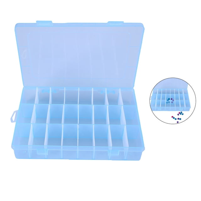 Plastic Storage Box,24 Grids Plastic Jewelry Jewelry Storage Box Jewelry Plastic Storage Box Reliable and Durable