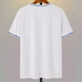 thumbnail image 4 of XIAONU Letter Print T Shirt for Men Crew Neck Short Sleeve Fashion Tee, 4 of 6