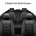thumbnail image 2 of For Hyundai Elantra Car Seat Covers 5 Seats, Wear-resistant Pu Leather Auto Cushion Protector, Front Rear Seat Full Set for Tucson Sonata Genesis XG350 Black, 2 of 16