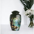 thumbnail image 7 of Fishing Man Urns For Adult Ashes Women And Men - Blue Cremation Urns For Mom Ashes - 1 Large Small Urn For Ash Adult Female 10 Inch, 4 Keepsake Set - Green Urn For Brother And Sister, 7 of 7