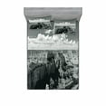 thumbnail image 2 of Ambesonne Grey Fitted Sheet & Pillow Sham Set, Nostalgic Grand Canyon, Twinxl, Grey, 2 of 3