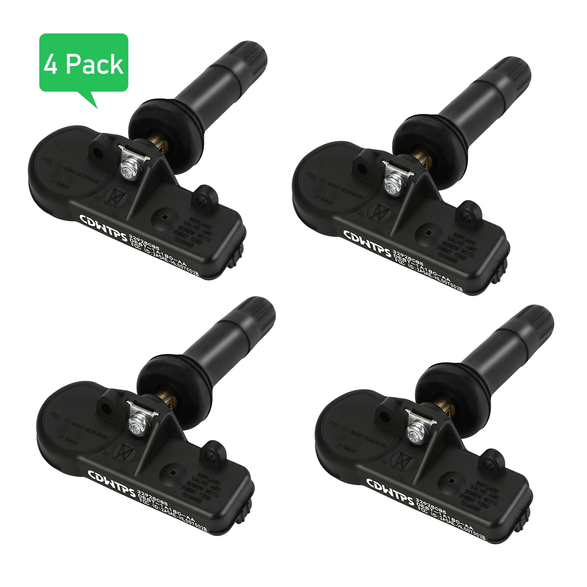 Set of 4 TPMS Tire Pressure Monitoring System Sensor 315MHz Compatible with Ford Lincoln Mercury Replacement for DE8T-1A180-AA 9L3Z-1A189-A CM5T-1A180-AA 