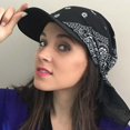 thumbnail image 2 of Paisley Bandana Hat with Brim Adjustable Head Scarf Cap Soft Sun Visor Head Wrap for Casual Wear Walking Travel Outdoor Activities and Everyday Styling, 2 of 4