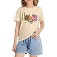 thumbnail image 4 of YunPes Girls T Shirts Loose Fit Short Sleeve Kids Summer Tops Soft Casual Crewneck Basic Tees Cute Birthday Outfits Easter Shirt, 4 of 8