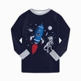 thumbnail image 6 of TOWED22 Toddler Boys Pajamas Truck Cotton Kids Dinosaur 2 Piece Planets Pjs Sleepwear Clothes Sets Fall Winter 6-12 Months 12-24 Months 2t 3t 4t 5t 6t 7t 8t 9t Children,Black,6-7 Y, 6 of 8