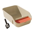 thumbnail image 4 of Caja de arena para gatos de interior con marco, contenedor , arena antisalpicaduras Beige, 4 of 8