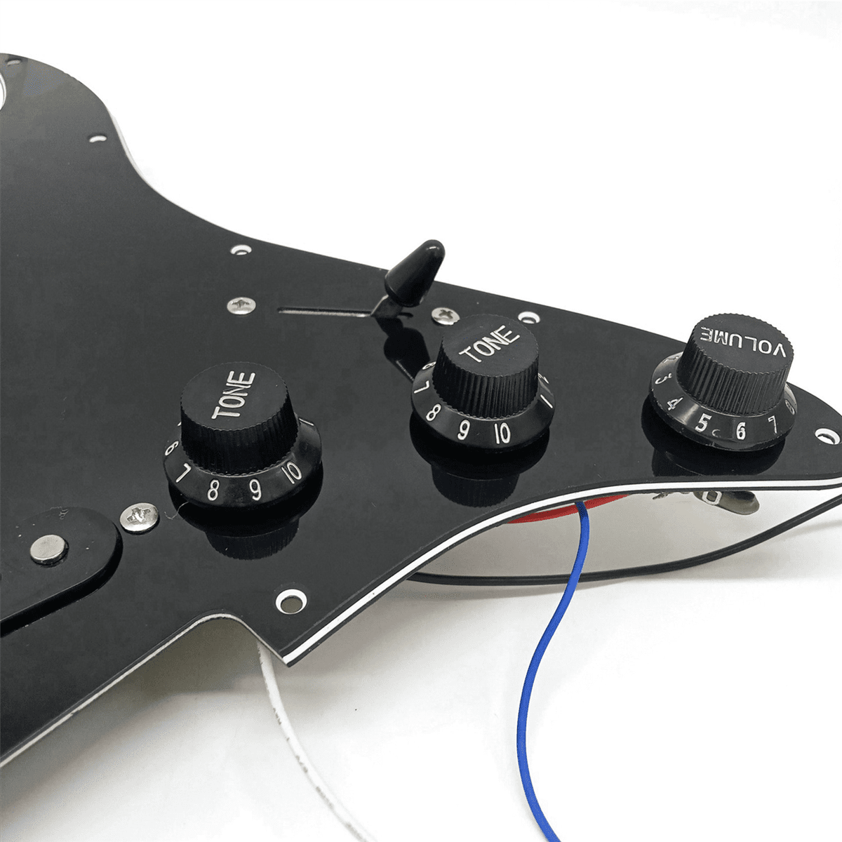 3X Single Coil SSS Electric Guitar Pickguard Loaded Prewired Scratch Plate 11 Holes 3Ply for SQ Guitar