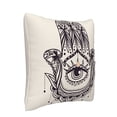 thumbnail image 3 of LNWH Hand Drawn Hand of Fatima Throw Pillow Covers, Square Soft Linen Decorative Pillow Cases, 16"x16", 3 of 8