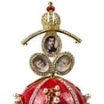 thumbnail image 2 of Jewelry Gift Box for Necklace Swarovski Crystals Faberge Egg May Lily Pink Imperial Egg Jewelry Box with Photo of the Family of Nicholas II (Medium) 2.87 x 2.87 x 5.9-inch Desk Trinkets Unique Boxes, 2 of 10