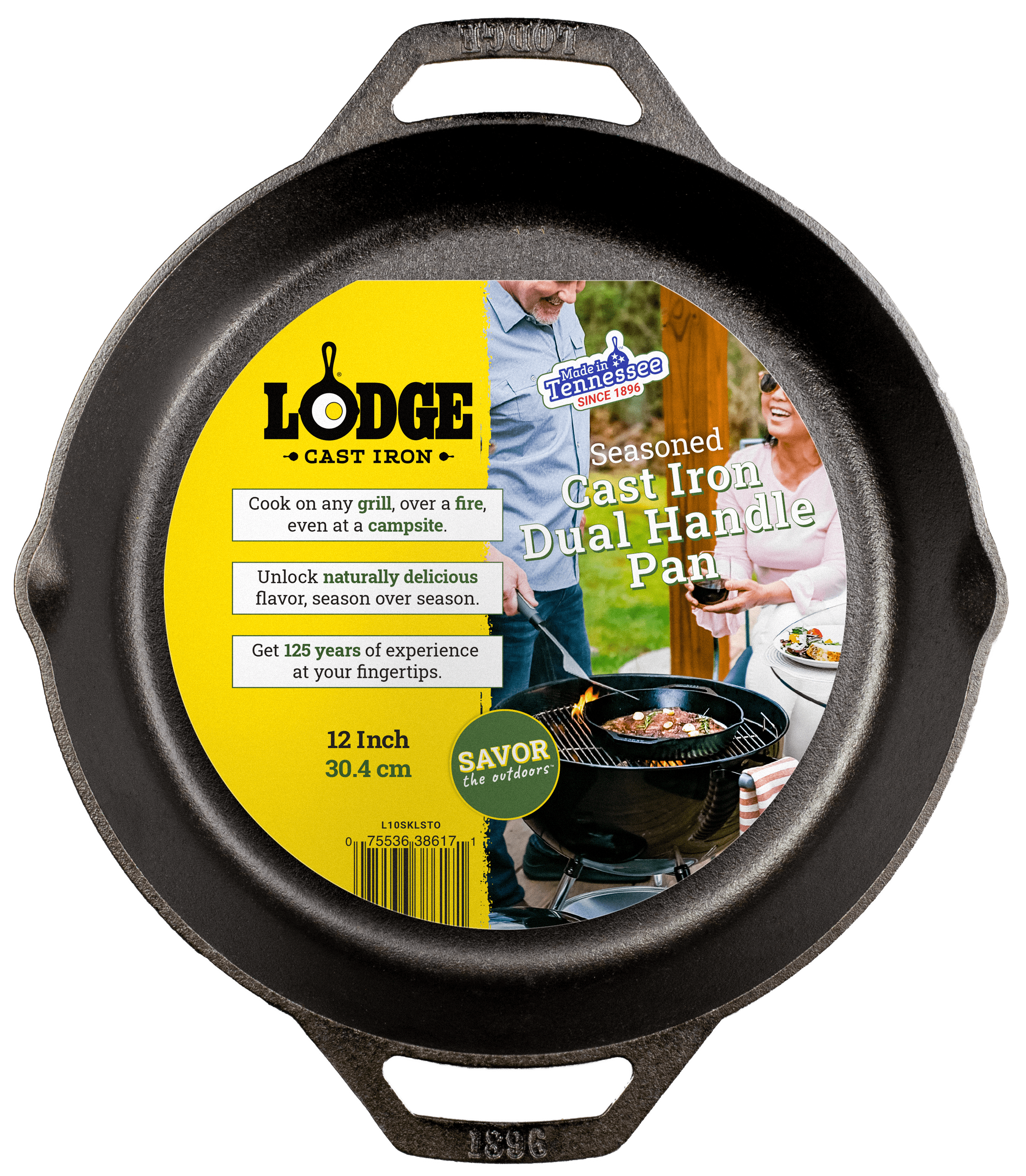 Lodge Logic Cast Iron 12 Inch Seasoned Chef Pan
