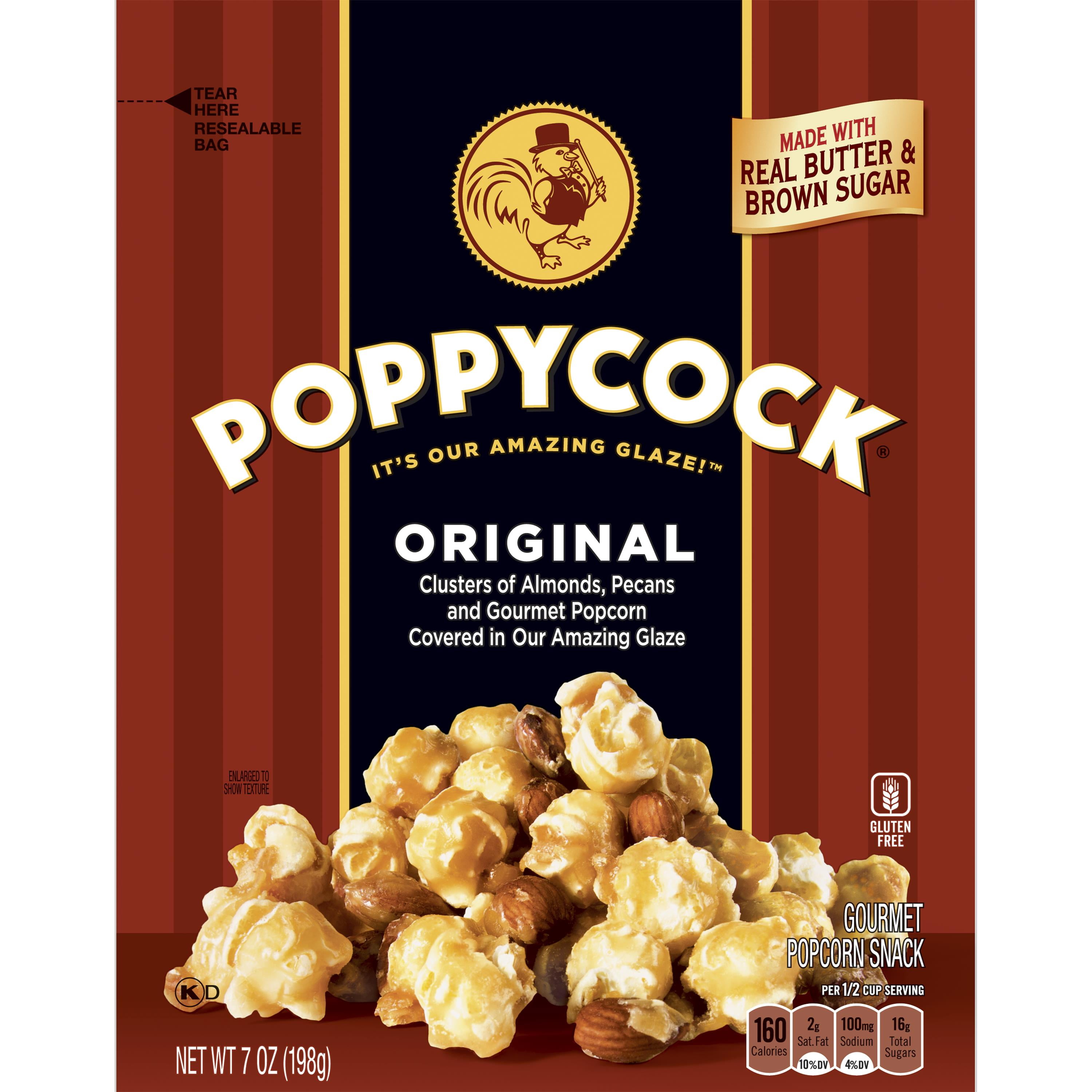 Poppycock Original Gourmet Popcorn, 7oz Bag, Sweet & Salty, Almond