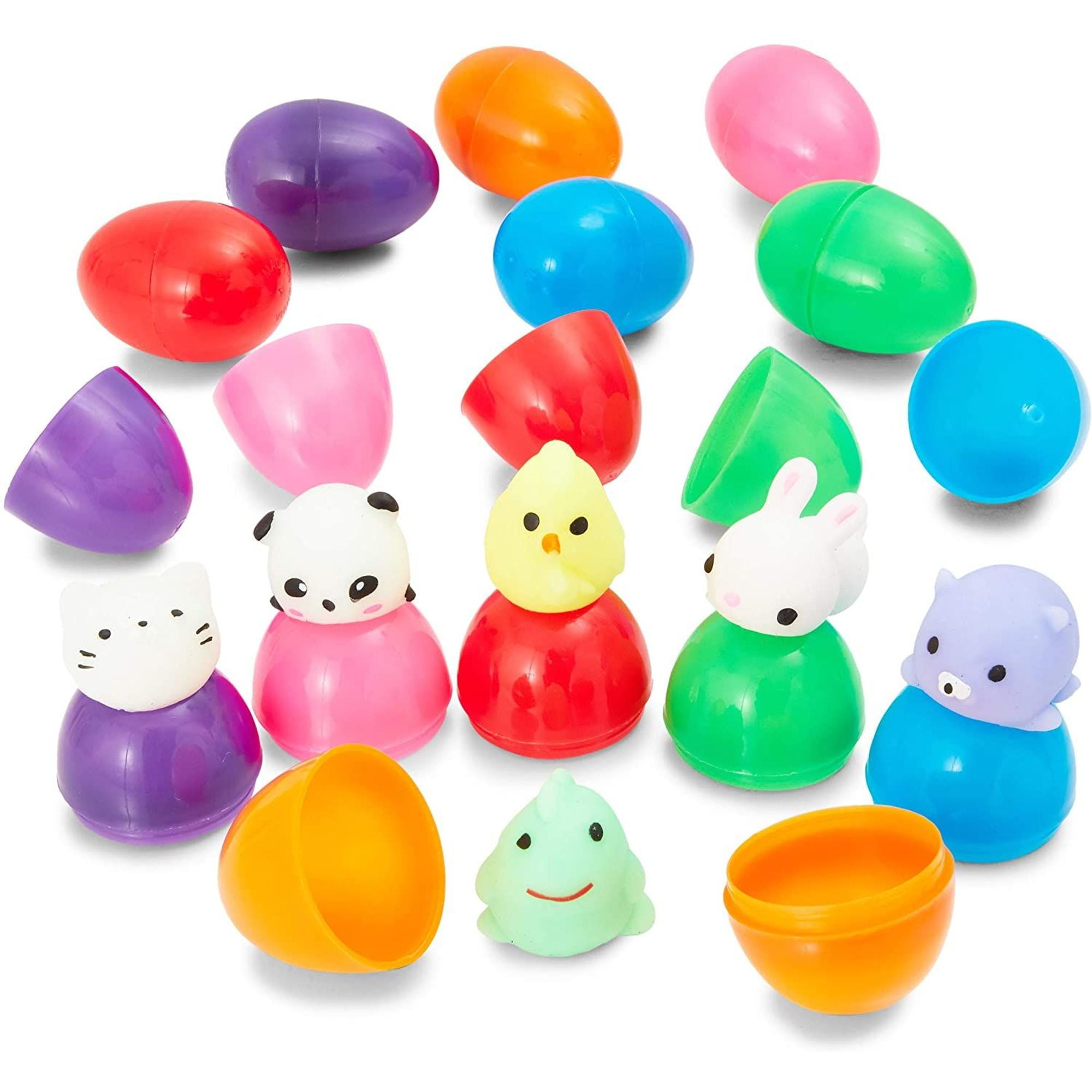 12 Pack Prefilled Easter Eggs Mini Mochi Squishy Toys, Stress Relief