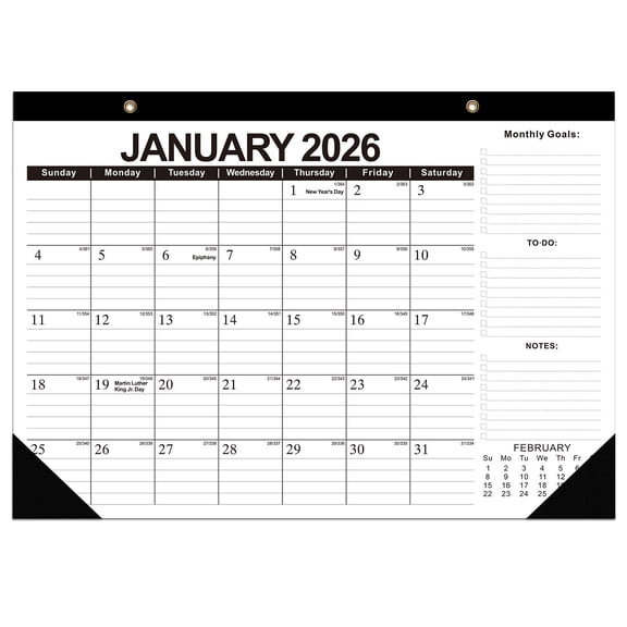 JVBTVB 2026-2027 Wall & Desk Calendar 18 Months Jan 2026 to Jun 2027, Extra Large Monthly Watercolor Art Designs, Thick No-Bleed Paper, Holiday Marked, Perfect for Home Office Classroom Gift Planning