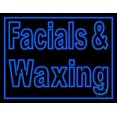 thumbnail image 1 of Blue Facial And Waxing LED Neon Sign 15 x 19 - inches, Black Square Cut Acrylic Backing, with Dimmer - Bright and Premium built indoor LED Neon Sign for Spa interior decor and storefront., 1 of 7