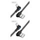 thumbnail image 4 of Moyic Cable de carga rápida Cable de datos de ángulo de 90 grados con luz, reemplazo para Android Micro Mobile Cable, negro, 2 m Type2 NO2, 4 of 6