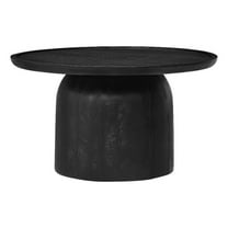 Pemberly Row Modern / Contemporary Wood Coffee Table in Black