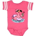 thumbnail image 3 of Inktastic Flamingo with Sunglasses Pool Float and Drink Boys or Girls Baby Bodysuit, 3 of 5
