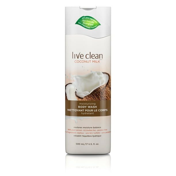 Live Clean Coconut Milk Body Wash, 17 oz. Bottle