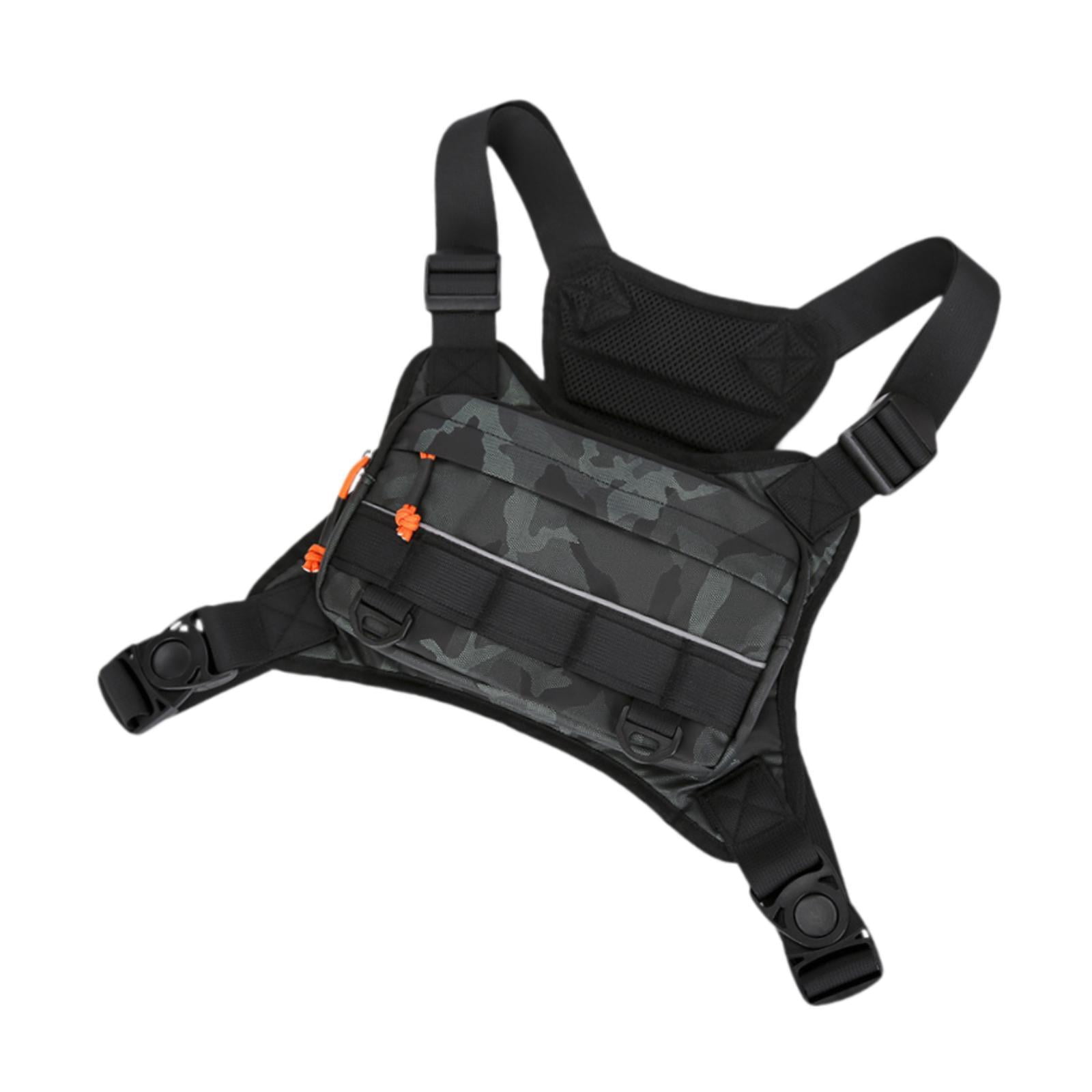 Sharprepublic Chest Bag for Men with Extra Storage Running Vest for Travel Sports Workouts green