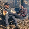 thumbnail image 3 of Love Seat Padded Lounge Chair, Oversized Folding Camping Sofa, Low Seat Double Camping Chair, Portable Outdoor Loveseat Supports 500 lbs for Beach, Tailgating, RV, Sports,, 3 of 7