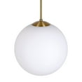 thumbnail image 2 of Selene 1-Light Soft Gold Pendant with Satin Opal Globe Glass Shade - Soft Gold, 2 of 3