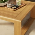 thumbnail image 4 of Lirienne Outdoor Patio Aluminum Faux Wood Coffee Table in Natural, 4 of 9