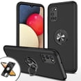 thumbnail image 2 of Xpression Case for Apple iPhone 13 Pro Max (6.7") Slim Rubber Hybrid 360° Ring Holder Stand Kickstand Fit Car Mount Shockproof Protection Phone Cover [Black], 2 of 8