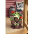 thumbnail image 2 of EmscoGroup 2385-1 Bloomers Flower Tower 3-Tier Set - Brown, 2 of 3