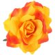 thumbnail image 1 of 2 in 1 Artificial Big Rose Flower Hairpin Hair Clips Flower Brooch for Women Party (Orange), 1 of 4