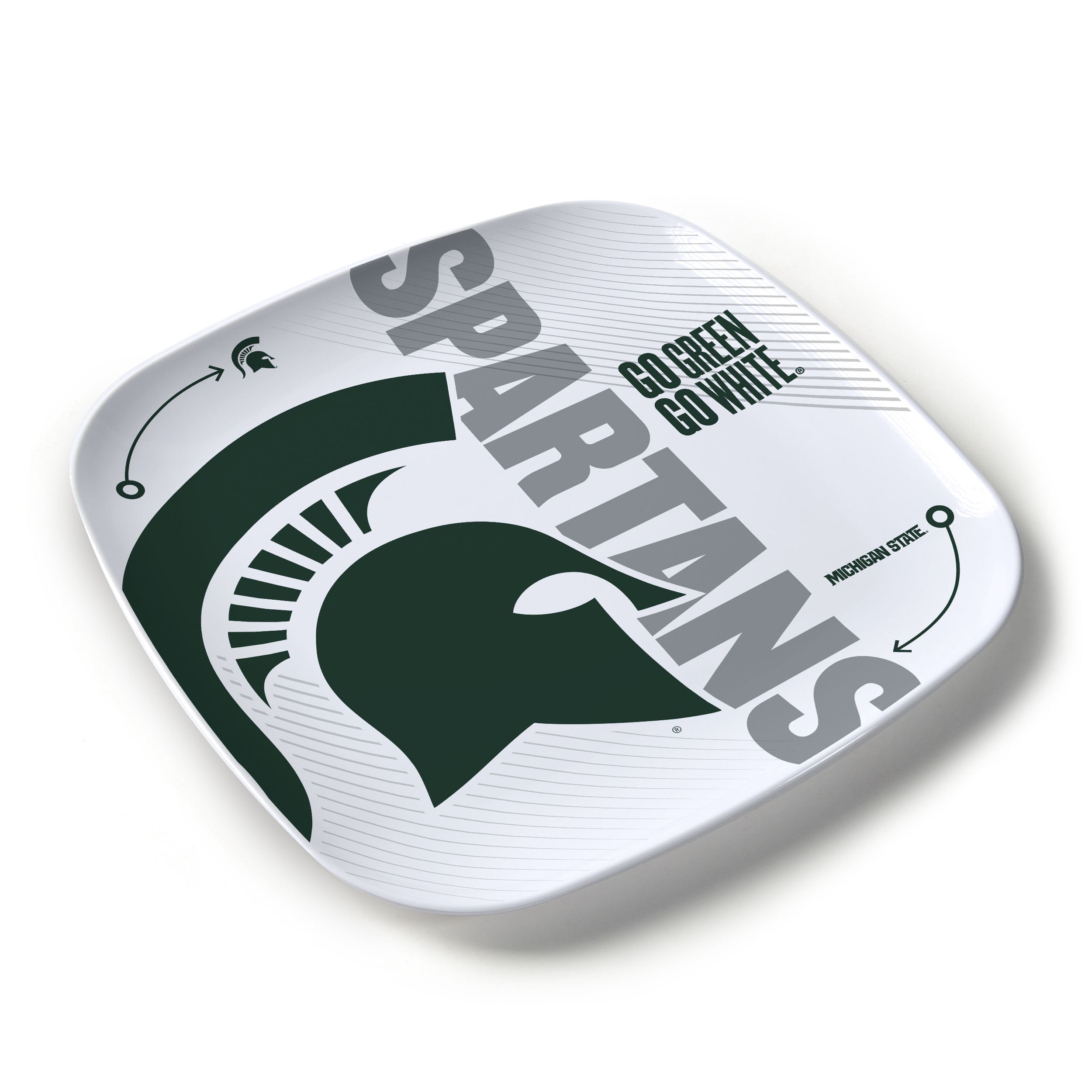 YouTheFan NCAA Michigan State Spartans Large Party Plate