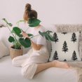 thumbnail image 3 of Christmas Pillow Covers 18x18 Set of 2 Black Christmas Tree Print Decorative Case Winter Holiday Xmas Throw Pillows Outdoor Square Linen Cushion Cover for Home Sofa Couch, 3 of 6