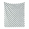 thumbnail image 1 of Eyes Soft Flannel Fleece Blanket, Repeated Illustration of Doodle Eye Motifs with Eyelashes on a Plain Background, Cozy Plush for Indoor and Outdoor Use, 50" x 60", Seafoam and White, by Ambesonne, 1 of 6