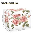 thumbnail image 3 of Storage Box With Lid 16.5x12.6x11.8In Foldable Stacked Household Storage Box Five Roses, 3 of 7