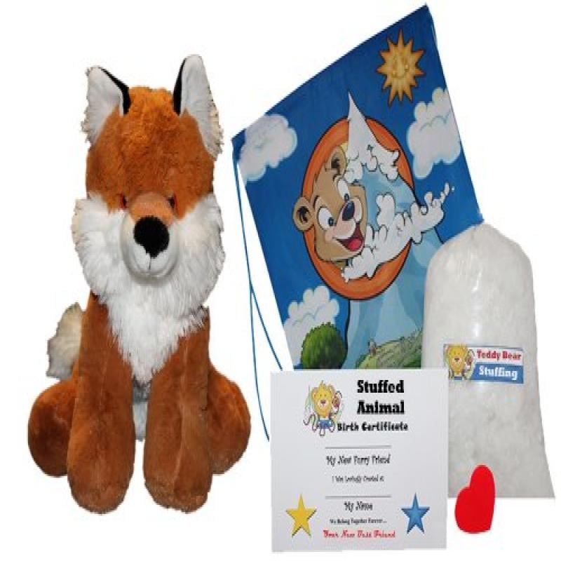Make Your Own Stuffed Animal Roxy the Fox No Sew Kit With Cute Backpack!