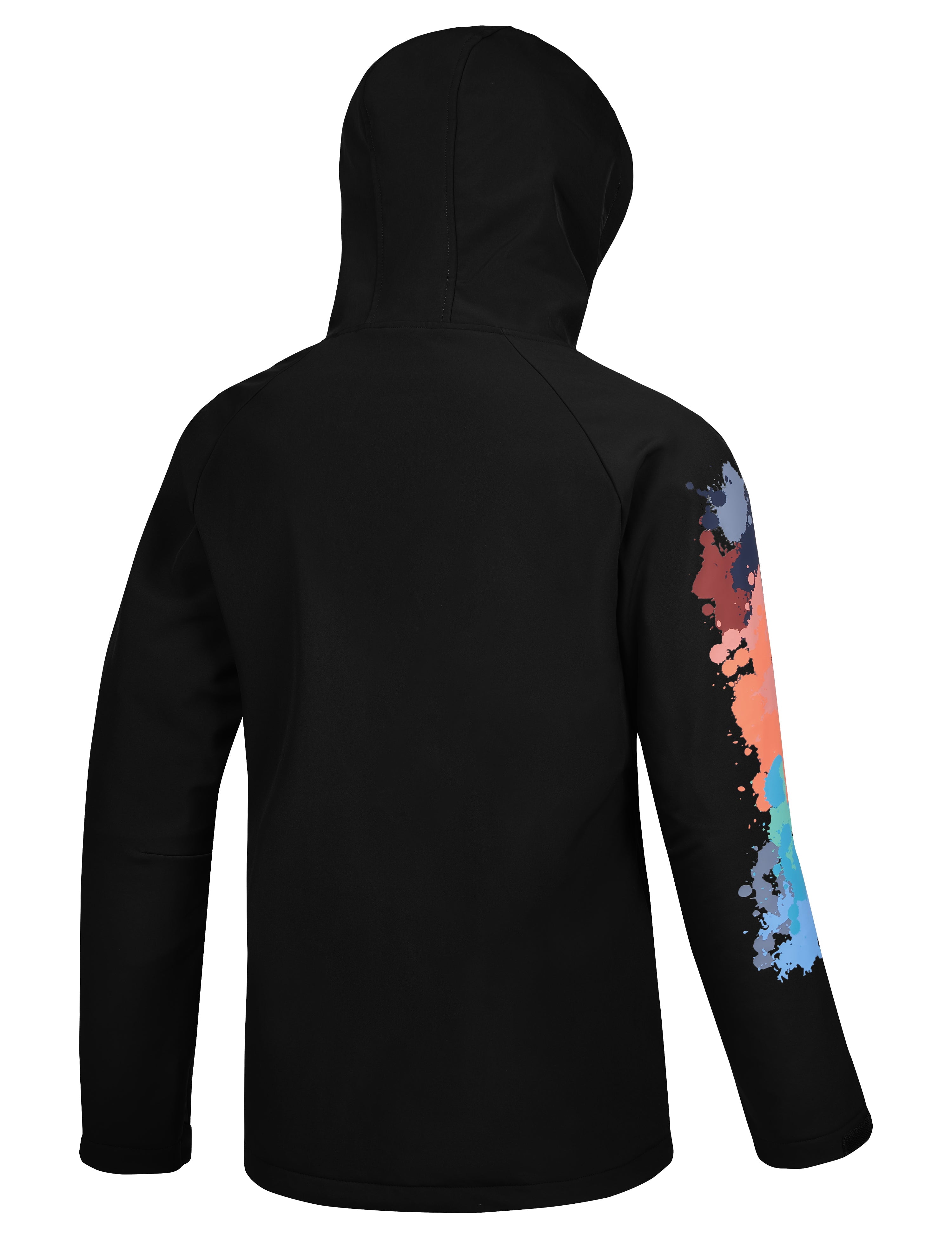 Little Donkey Andy Mens Fleece Hoodies Water Repellent, Thermal Insulation Pullover Hooded Sweatshirt UPF50+ (Black L)
