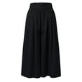 thumbnail image 4 of Women's Casual Pants High Waisted Elastic Waist Flowy Wide Leg Palazzo Pants For Daily Wear Vacation Comfortable Soft Breathable, 4 of 6